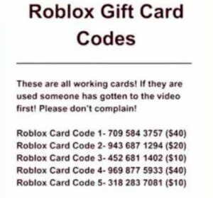 Roblox Redeem Card Codes 2020 Not Used / Pin Numbers For Rob