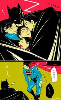 Batman & his boys. Nightwing, Nightwing funny, Superman x ba