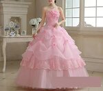 New Pink Prom Dress ball Gown Sleeveless / Party Prom Ball E