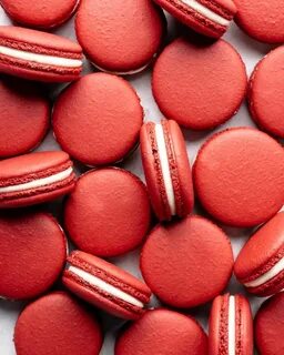 Red Velvet Macarons Italian Method - Food Duchess Recipe Red