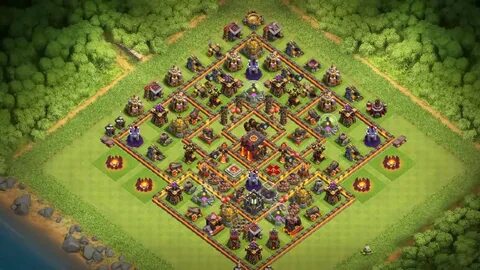 Coc town hall 10 base - YouTube