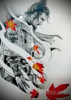 тату самурай эскизы цветные 16.09.2019 № 005 - Samurai tatto