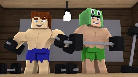 HOW TO GET BUFF AND MUSCLY IN MINECRAFT w/ Little Lizard - Y