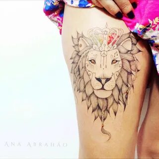 Lion #lion #crown #delicate Lion tattoo design, Lion tattoo,