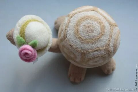 Войлочная игрушка: Черепаха Глаша - заказать на Ярмарке Маст