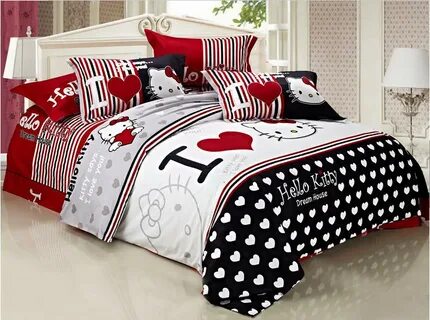 Hello kitty queen size bedding 4pc bed linen lovely kids com