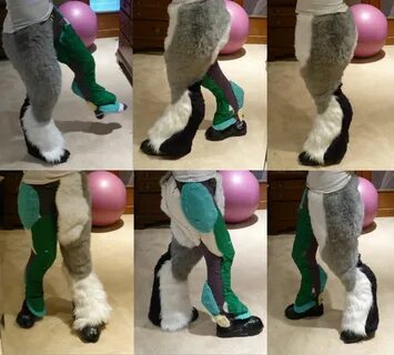 Faun Legs WIP - Partially Furred Furry costume, Faun costume