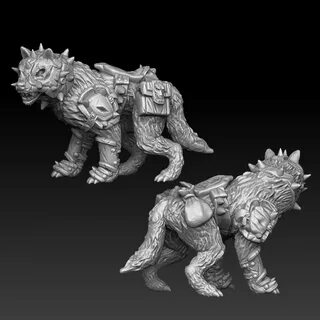 3D Printable Dire wolf