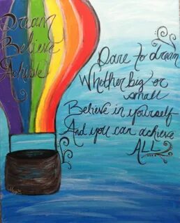 My inspirational hot air balloon painting. Hot air balloon p