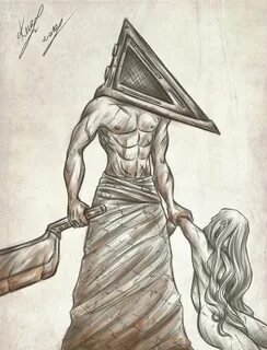 Pyramid Head Pyramid head, Silent hill, Creepy drawings