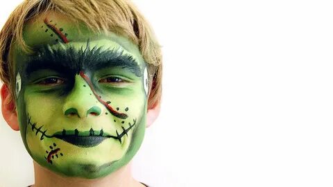 Frankenstein Face Paint Tutorial Hobbycraft - YouTube