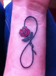 Infinity, rose wrist tattoo. Rose tattoos on wrist, Rose tat