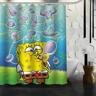En güzel özel spongebob duş perde banyo perde su geçirmez ku