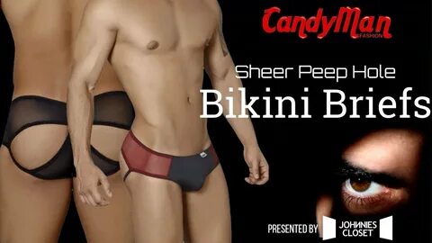 Candyman Mens Sheer Peep Hole Bikini Briefs Underwear - John