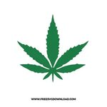 Weed leaf free SVG & PNG marijuana cut files - Free SVG Down