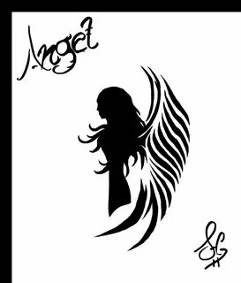 Free Angel Black And White, Download Free Angel Black And Wh