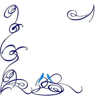 Decorative Swirl Blue Bird SVG Clip arts download - Download