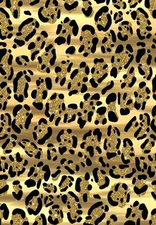 Black & Gold Leopard Digital Paper Patterns, Wild Animal Pri