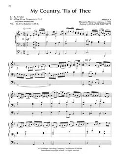 My Country, 'tis Of Thee Sheet Music Eleanor Whitsett Organ