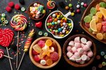 #810953 4K, candies and jellies, Candy, Sweets, Many, Dragee