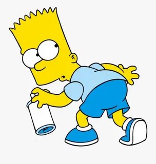 Simpsons Bart Spray Spraypaint Freetoedit - Bart Simpson Spr