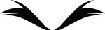 Eyebrows Clipart Black And White - (1409x471) Png Clipart Do