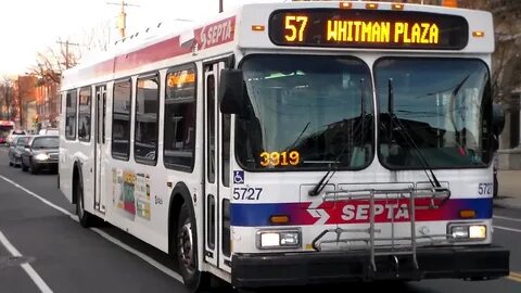 SEPTA BUS: NEW FLYER D40LF 5727 ON ROUTE: 57 PT2 - YouTube