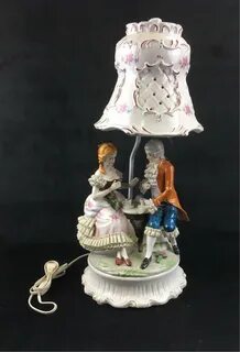 Sold Price: French Capodimonte Style Porcelain Lamp - August