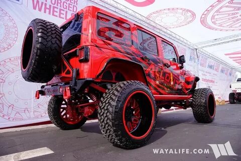 American Force Wheels / AllOut OffRoad Red Jeep JK Wrangler 