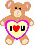Teddy with declaration of love free image download
