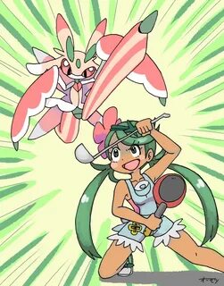 Lurantis vs Trial Captain Mallow by onimotsu_syack Pokémon S