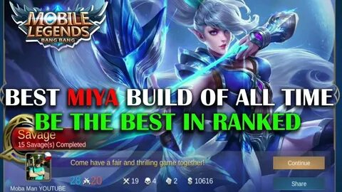 Miya Savage Best Build For Miya 2020 Mobile Legends - YouTub
