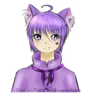 Purple Cat Girl. Just Because. by FarrynMable on DeviantArt