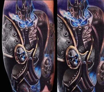 Lich King from Word of Warcraf tattoo by Ben Ochoa Photo 169