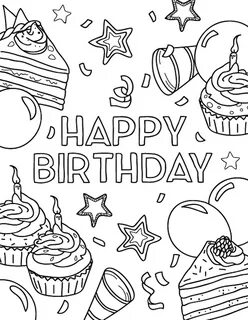 Birthday Coloring Pages And Other Top 10 Themed Coloring Cha