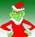 grinch with christmas hat - Clip Art Library