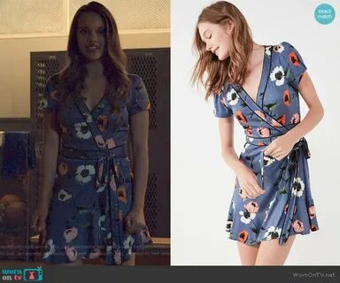WornOnTV: Jessica’s blue floral print wrap dress on 13 Reaso