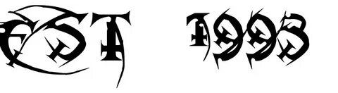 "EST. 1993" - tattoo font, download free scetch
