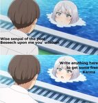 Indeed quite a wise decision. r/Animemes Senpai of the Pool 