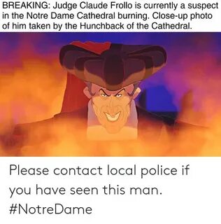 BREAKING Judge Claude Frollo Is Currently a Suspect in the N