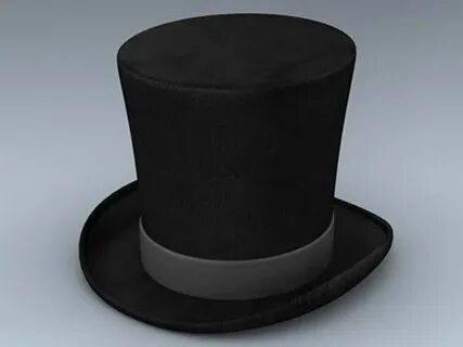 top hat 3D Models Top hat, Leather top hat, Hats