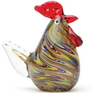 New Styles Hand Blown Glass Roosters For Glass Decoration - 