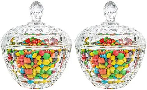Amazon.com: glass candy dish with lid