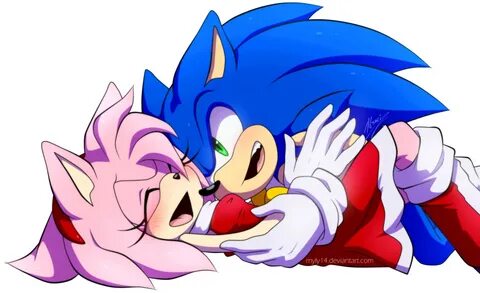 Sonic and Amy uploaded by @Sweet_briar on We Heart It