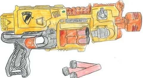 Nerf Gun Sketch at PaintingValley.com Explore collection of 