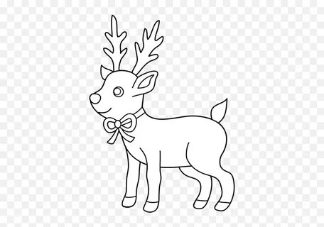 Christmas Reindeer Coloring Page - Free Clip Art Reindeer Cl