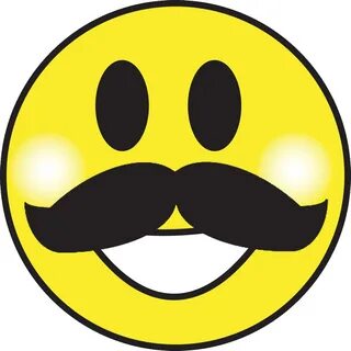 Smiley Face Moustache Clipart Smiley Emoticon Clip - Happy F