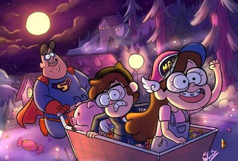 running for the last hours of Halloween Gravity Falls Know Y