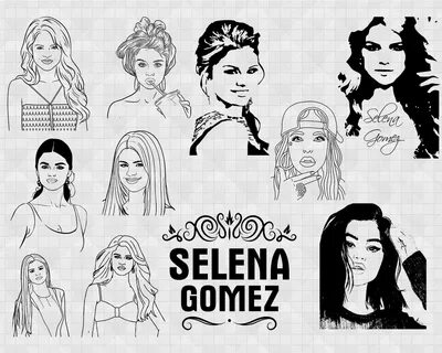 Silhouette Selena Quintanilla Outline - Layered SVG Cut File