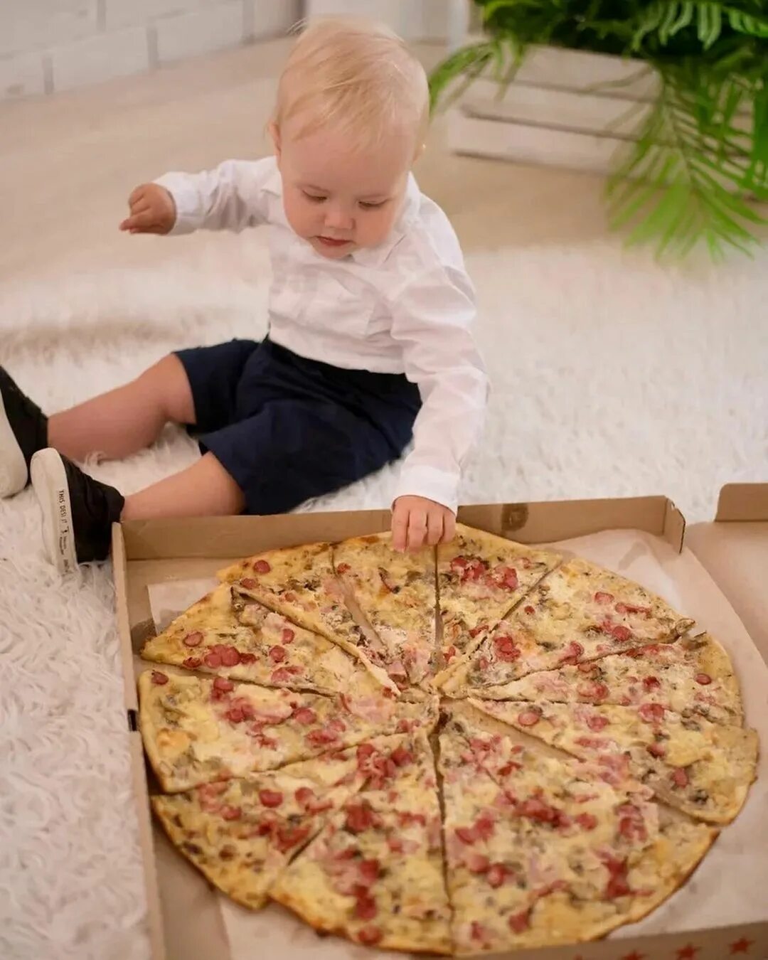 фотосессия с пиццей ребенка по месяцам фото 12